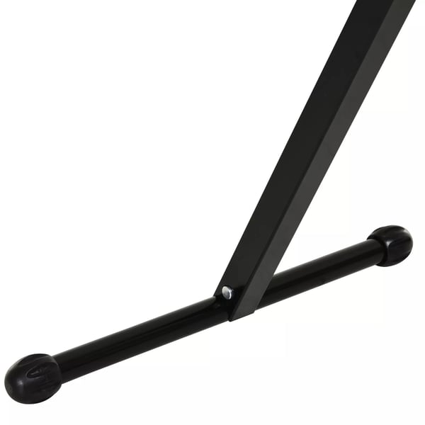 HOMCOM rullestøttebuk, højdejusterbar støttebuk, kan bære op til 90 kg, metal, sort, 44x50x68-110 cm