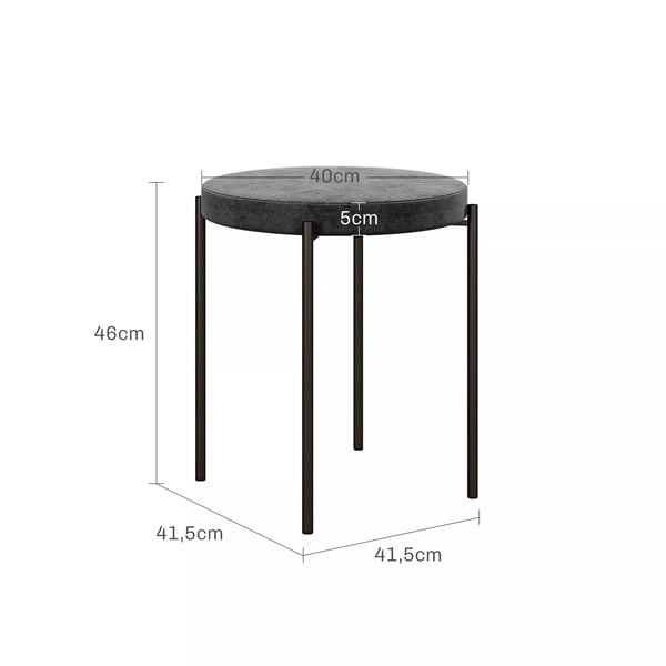 HOMCOM 4-pack stapelbara matstolar mörkgrå sammet polyester metall