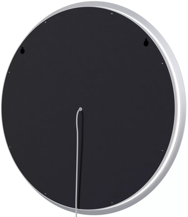 Laconia 60 cm rundt badeværelsesspejl med LED-lys, antidug, dæmpbart, IP44