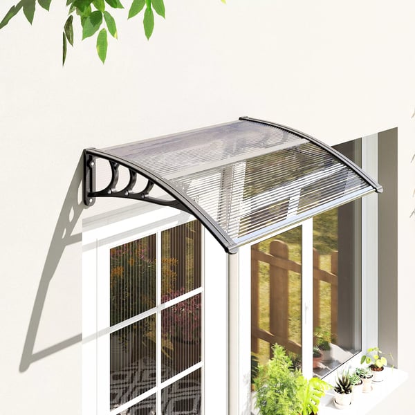 Outsunny Dfferrfredstage, Polykarbonat, Transparent, 100x75 cm