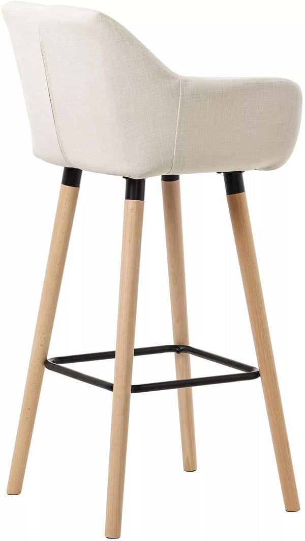 Grant-baarijakkara kankainen, puinen jalusta, beige