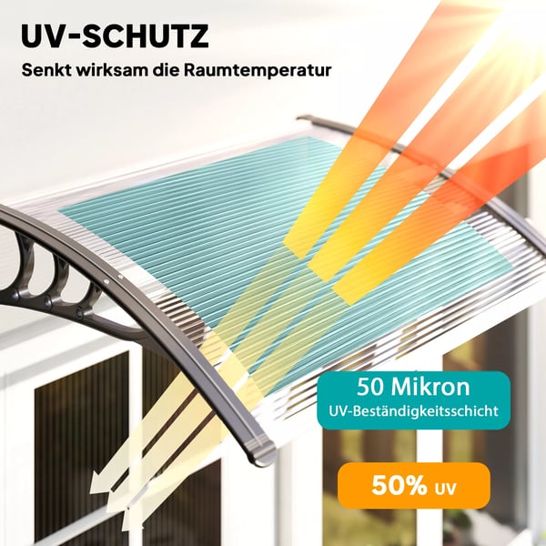 Outsunny Dfferrfredstage, Polykarbonat, Transparent, 100x75 cm