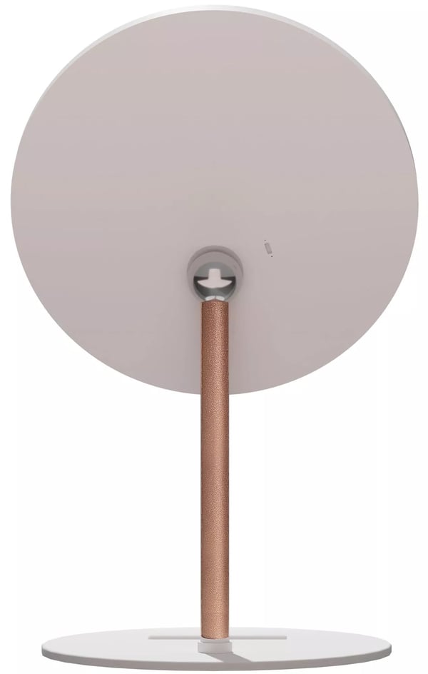 Streep Makeupspejl med 3 dæmpbare LED-lysfarver og USB-C-port, hvid plast, 19x19x31 cm