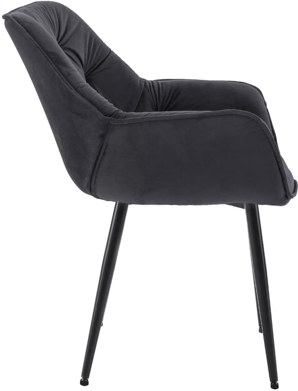 Set med 4 Tanna sammetsstolar