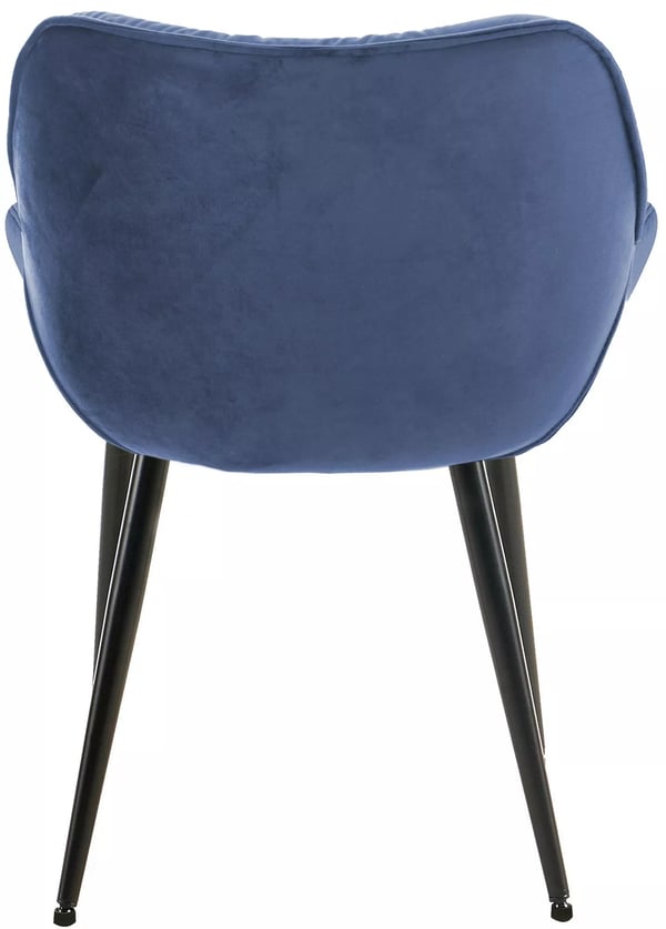 2 kpl. Tanna-samettituolit, sininen, metallijalusta