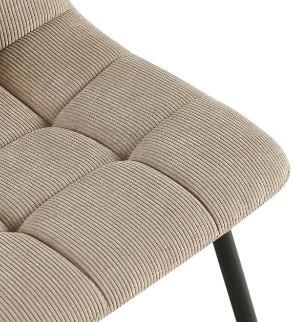 Tilde Cord spisebordsstol, taupe, metalramme