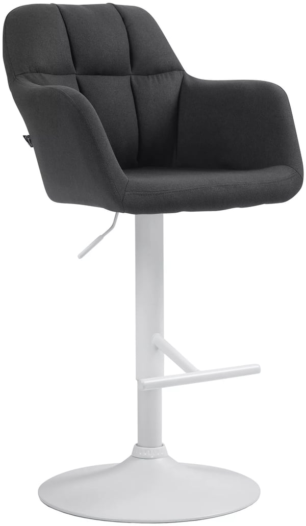 Natoma Svart Barstol i Tyg med Justerbar Höjd och 360° Svängfunktion