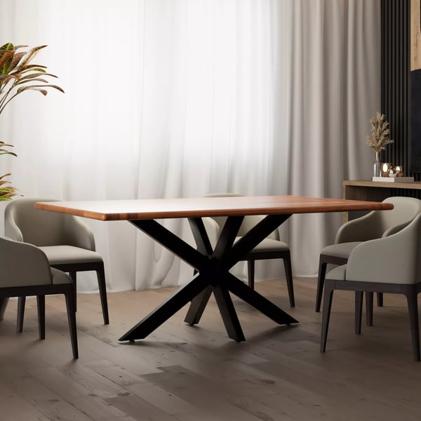 Hardwick pöytäjalat 120x68x71 cm, metalli, musta
