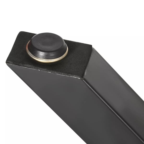Pöydänjalkasarja, 2 kpl, X-muoto, musta, teräs, 72cm