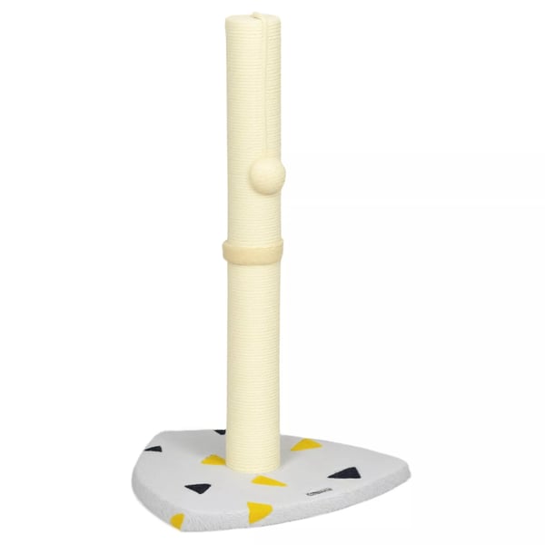 raapimispuu 62cm, vaaleanharmaa/beige, juutti, pallolla