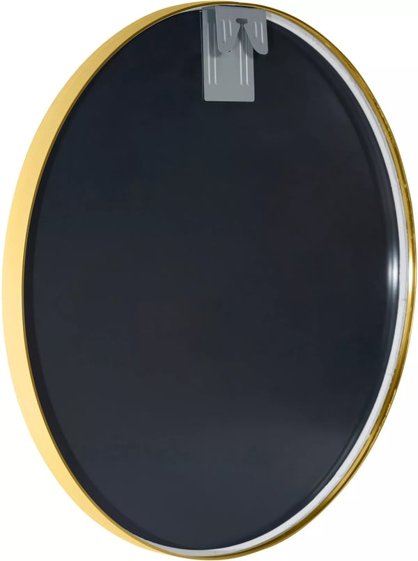 Elsie L Vægspejl - Guldfarvet Blank Metalramme, 60 cm Diameter