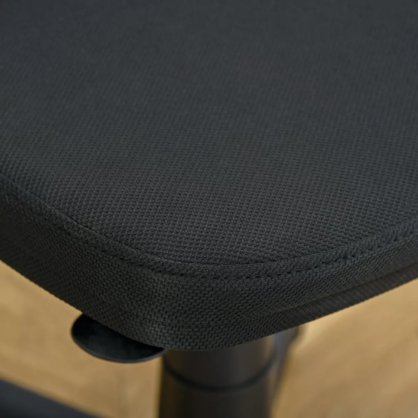kontorstol, ergonomisk skrivebordsstol, højdejusterbar drejestol, pladsbesparende, sort