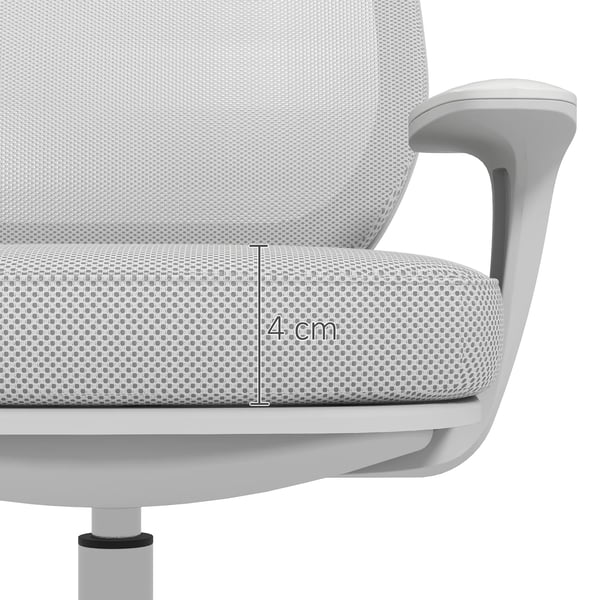 Vinsetto kontorstol, ergonomisk skrivebordsstol med drejefunktion, højdejusterbar 55 x 48 x 82,5-94,5 cm grå