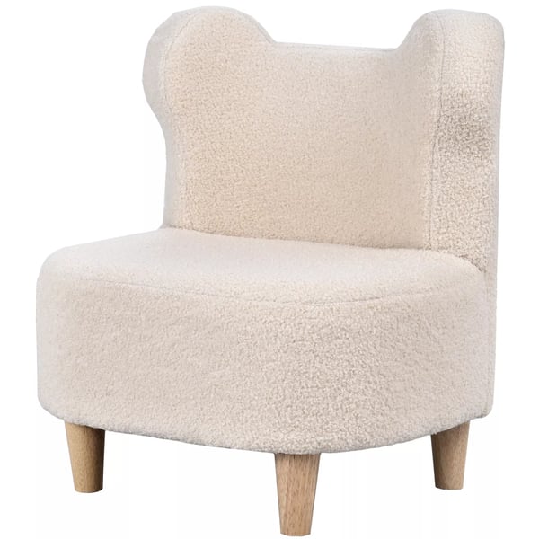 AIYAPLAY BFrnestol, Beige - Plysset SBstol med BjFrneFrer og FleecbetrFk