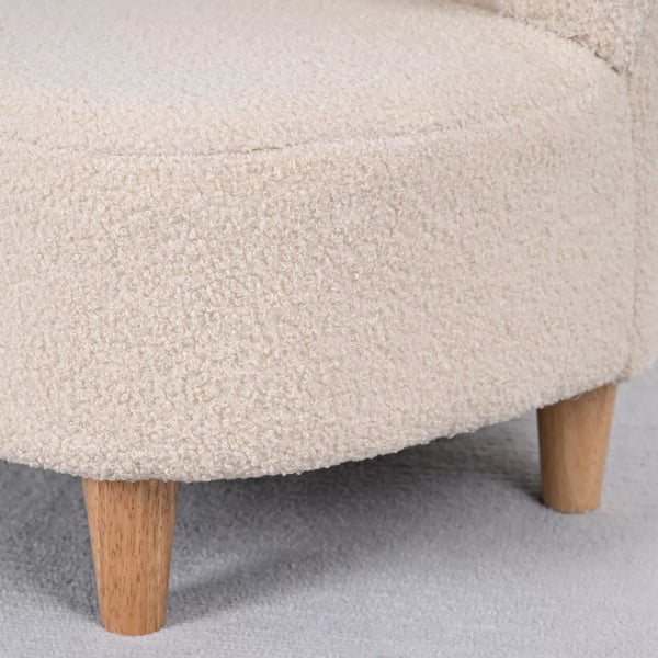 AIYAPLAY BFrnestol, Beige - Plysset SBstol med BjFrneFrer og FleecbetrFk