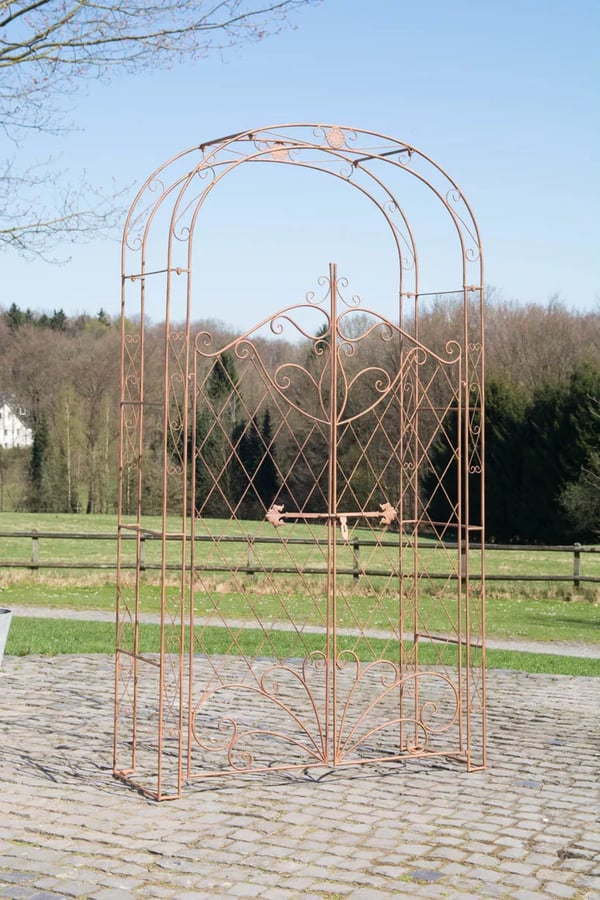 Melissa Rosenbue med Port - Antik Brun Metal, 220cm Højde