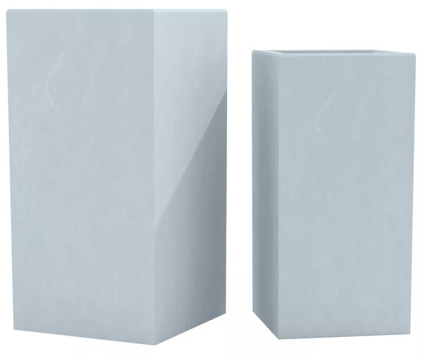 2 x Fiberclay istutusruukku, harmaa