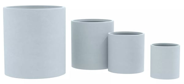 4 kpl Fiberclay Istutusruukkusetti, Harmaa