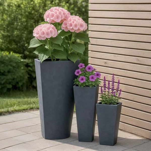 Antracit Fiberclay 3-delt Plantesæt