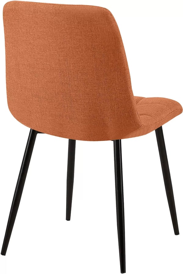 Tilde Spisebordsstol i Stof - Orange med Metalstel