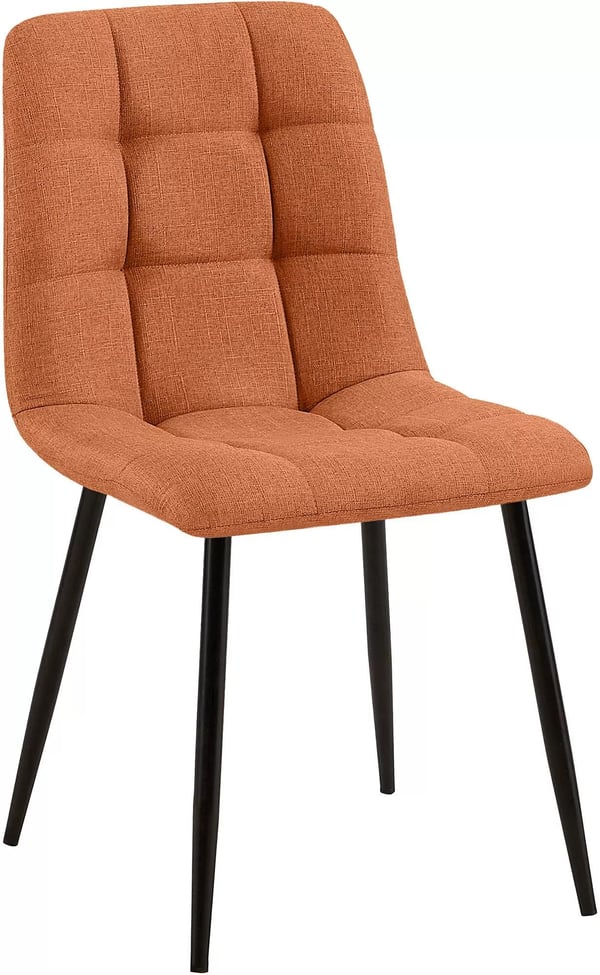 Tilde Spisebordsstol i Stof - Orange med Metalstel