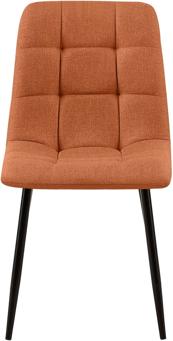 Tilde Spisebordsstol i Stof - Orange med Metalstel