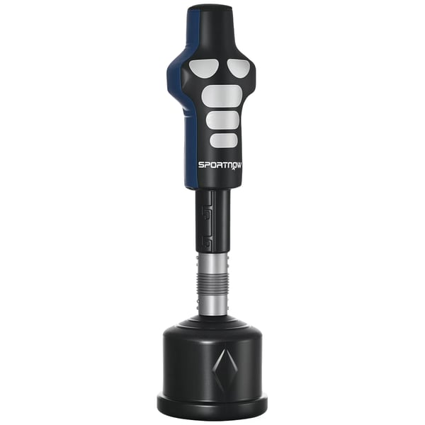 SPORTNOW Boksesæk - Fritstående boksepartner med HDPE-base, højdejusterbar (178-207 cm) til hjemmetræning. Materiale: HDPE, PVC, PU. Farver: Sort, Grå