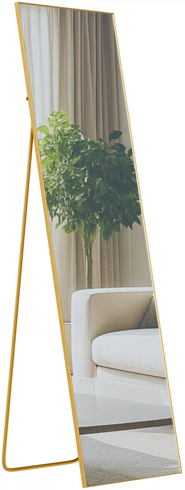 Benicia Spejl 140x40 cm - Blank Guld Metalramme