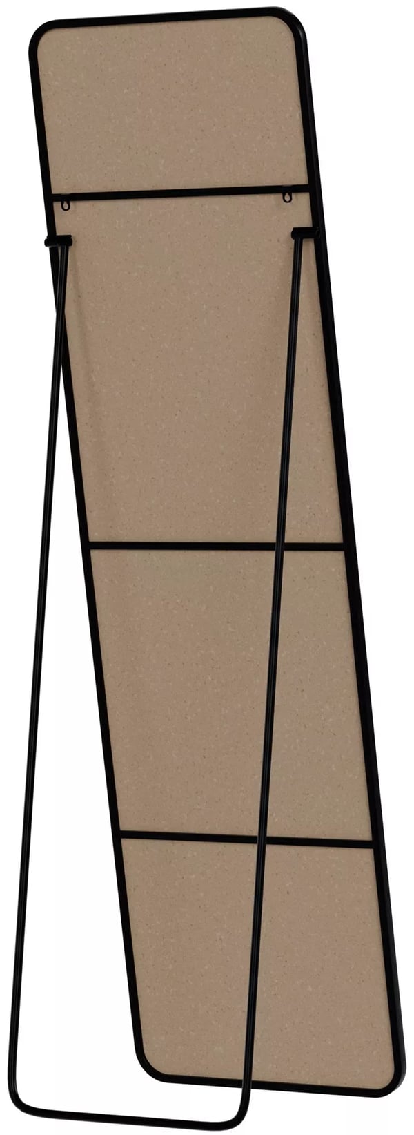 Gurnee gulv- og vægspejl, sort mat metalramme, 140x40 cm