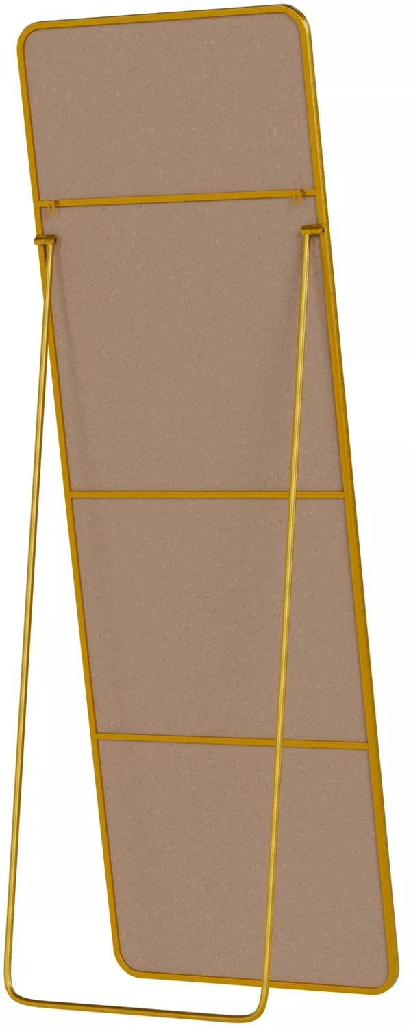 Gurnee gulv- eller vægspejl i fuld længde, 150x50 cm, guld blank metalramme