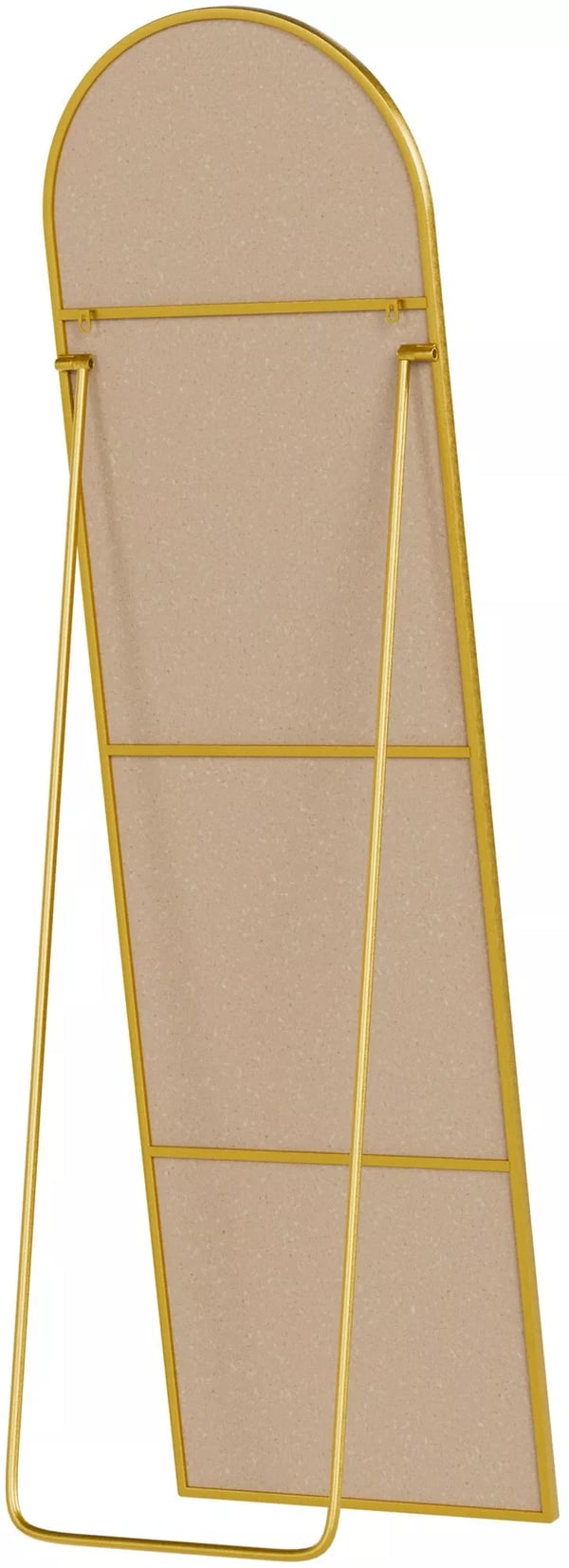 Moline Gulvspejl 140x40 cm, Blank Guld Metalramme, Glas