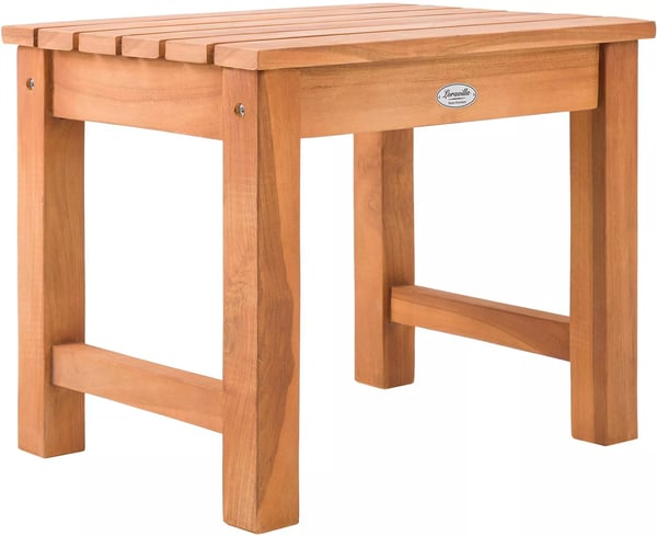 Frankton Teaktræ Sidebord | Holdbart og Vejrbestandigt | Kompakt til Altan, Have, Terrasse