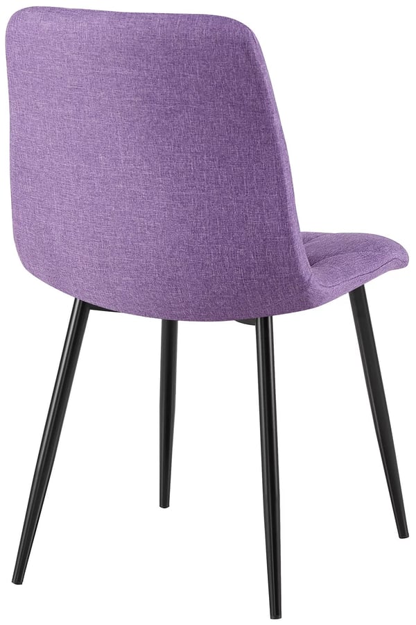 2 kpl Clairton samettituoli, violetti, mattamusta metallirunko