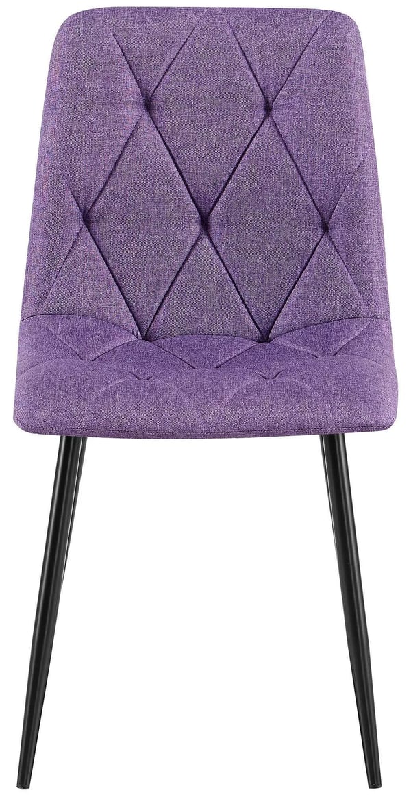 2 kpl Clairton samettituoli, violetti, mattamusta metallirunko