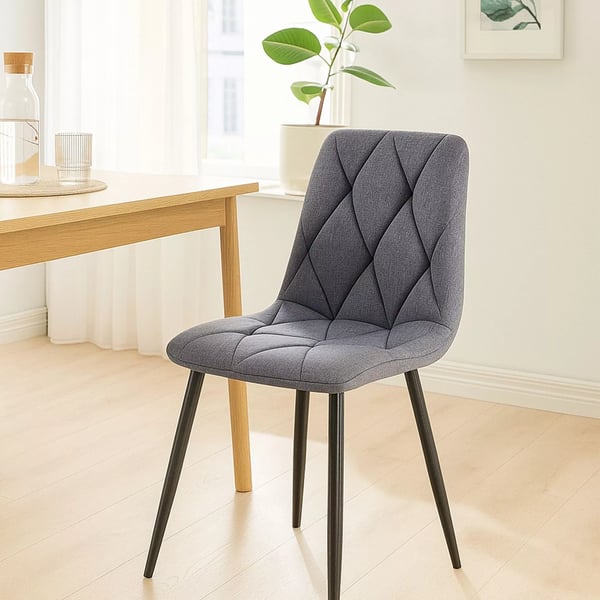Clairton-samettituoli tummanharmaa, mattamusta metallirunko