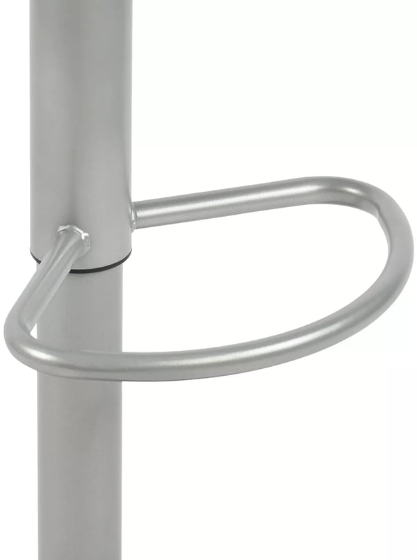 Williston 2 kpl Säädettävät Baarijakkarat, Hopea Metalli, 58-78 cm