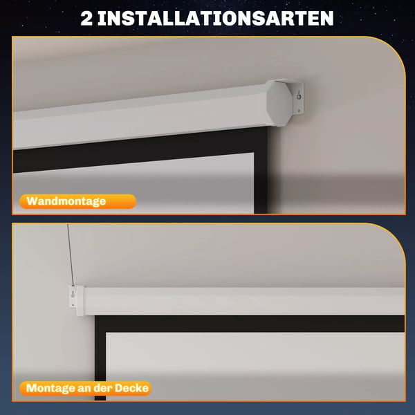 projektorduk 171 x 128 cm 84 tum 4:3 HD 4K projektorduk plast, metall hemmabio