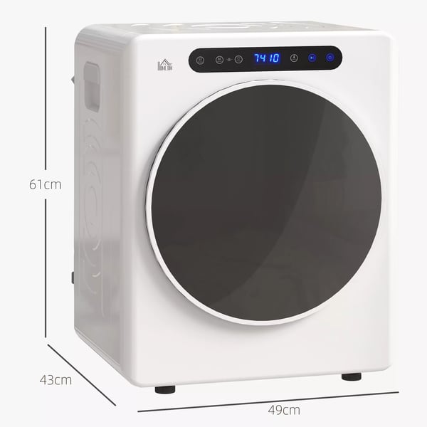 Pyykinpesukone, 6 ohjelmaa, 40-60℃, 4 kg kapasiteetti, kompakti, kosketusohjaus, valkoinen