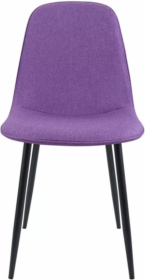 Maryam ruokatuoli, violetti sametti, musta metallirunko