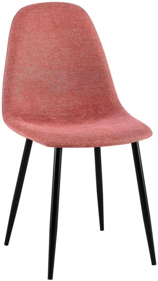 Napier Orange Spisebordsstol - Metalstel, Fløjlsbetræk, 150 kg Kapacitet
