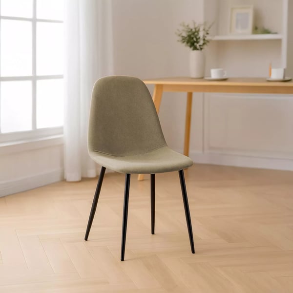Napier Spisebordsstol Taupe Stof Metalramme