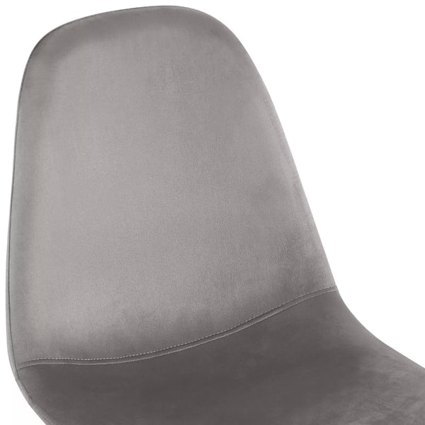 Napier-ruokapöytänojatuoli, harmaa sametti, metallirunko
