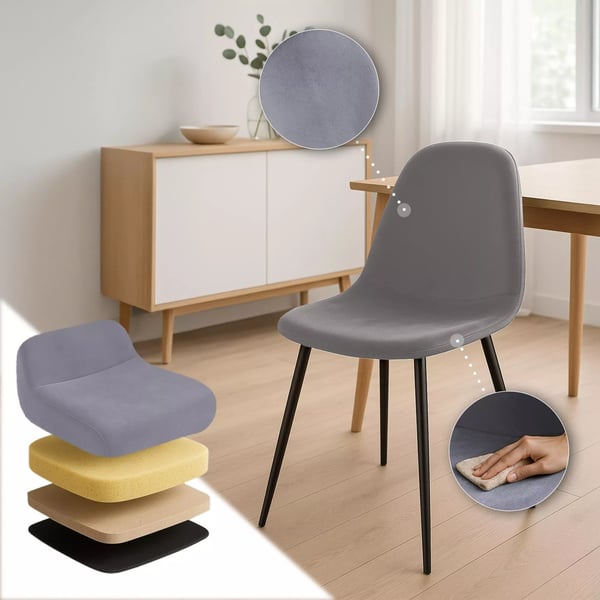 4 kpl Napier samettiruokapf`dantuolisarja, harmaa, metallirunko