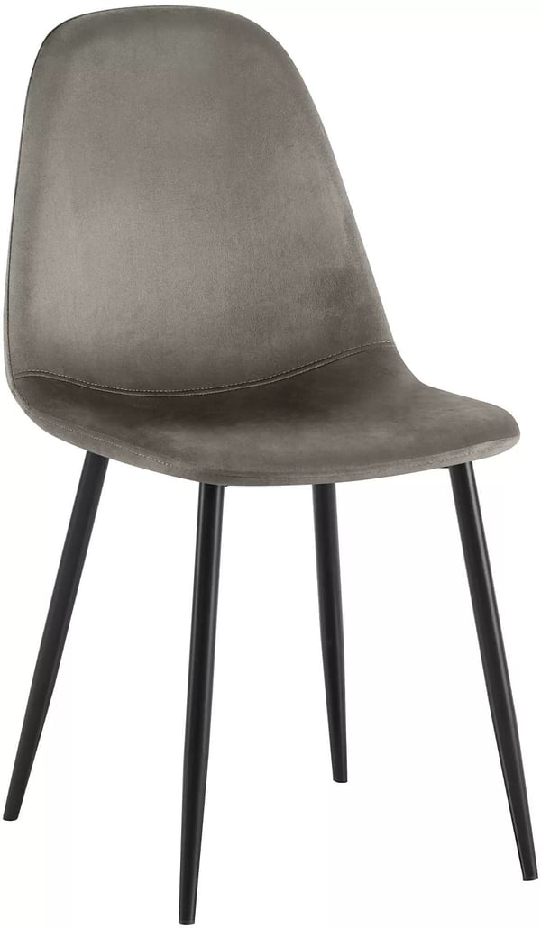 Napier fløjlsspisestol med antracit metalramme - moderne, komfortabel, 150 kg kapacitet