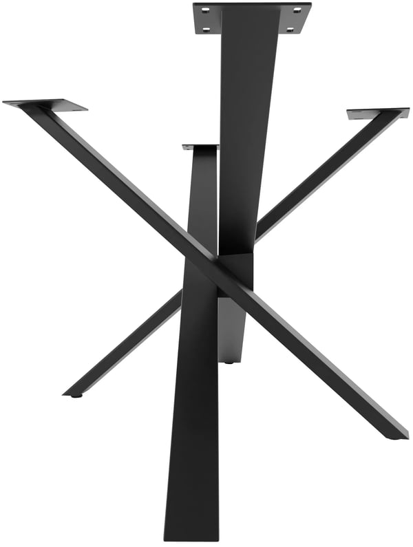 Jimmy Mikado Bordben 180x80x72 cm, Sort Pulverlakeret Stål, Metalramme Spisebordsunderstel