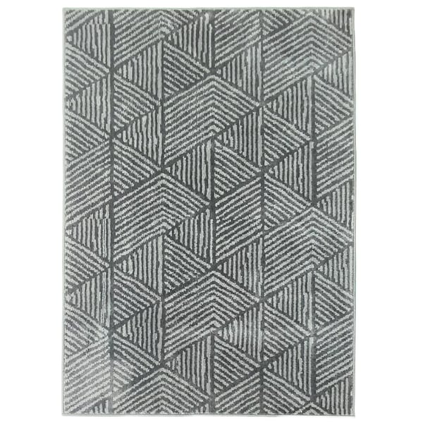 HOMCOM moderni raidallinen olohuoneen matto olohuoneeseen, makuuhuoneeseen, pestävä, 150x80cm, tummanharmaa