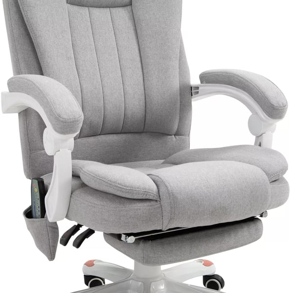 hierontatuoli toimistotuoli, pelituoli polyesteristä ja vaahtomuovista, nylon, harmaa, 55.5x56.5x107-115cm