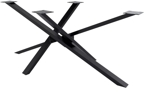 Jimmy Bordstel Industriel Sort Metal | Mikado Stil Bordben | 180x80x72 cm