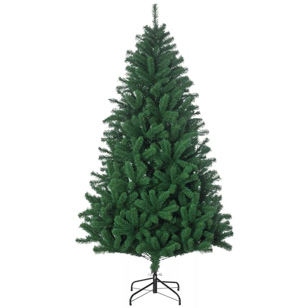 Konstgjord Julgran 1.8m med 1000 Grenar, Grön PVC/PE, Metallfot Ø102x180 cm Konstgjord Julgran 1.8m med 1000 Grenar, Grön PVC/PE, Metallfot Ø102x180 cm