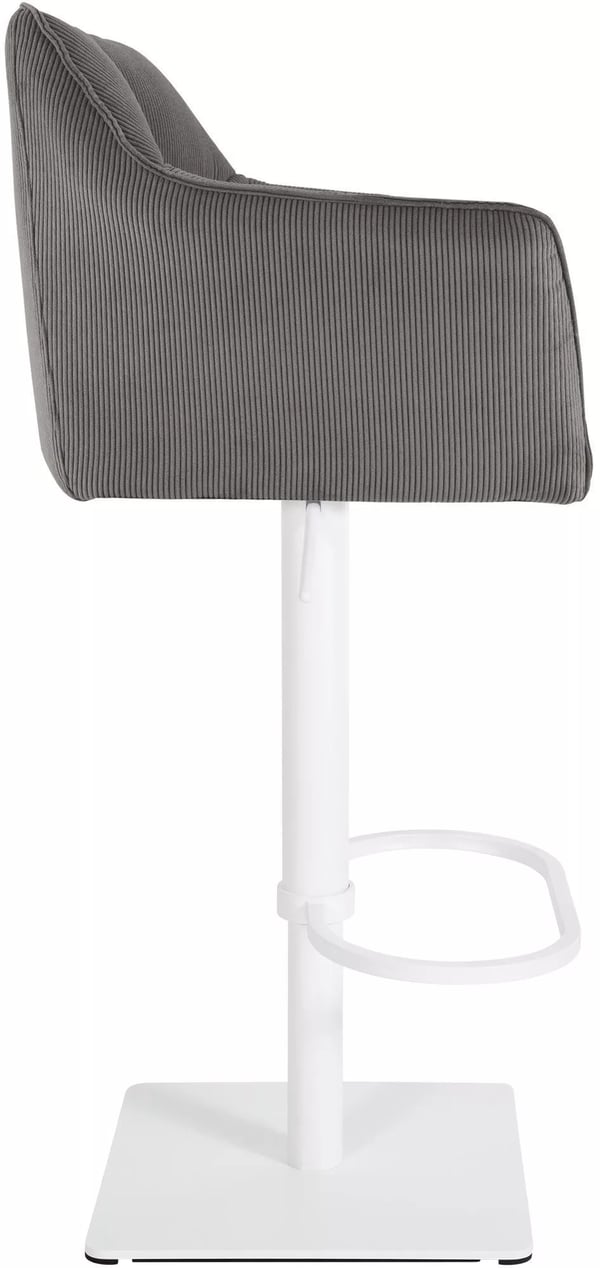 Damaso Barstol Taupe Cord Sæde Rustfrit Stål Ramme
